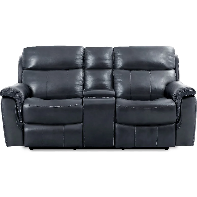 Davis 3 Piece Power Loveseat Console - Softee Blueberry