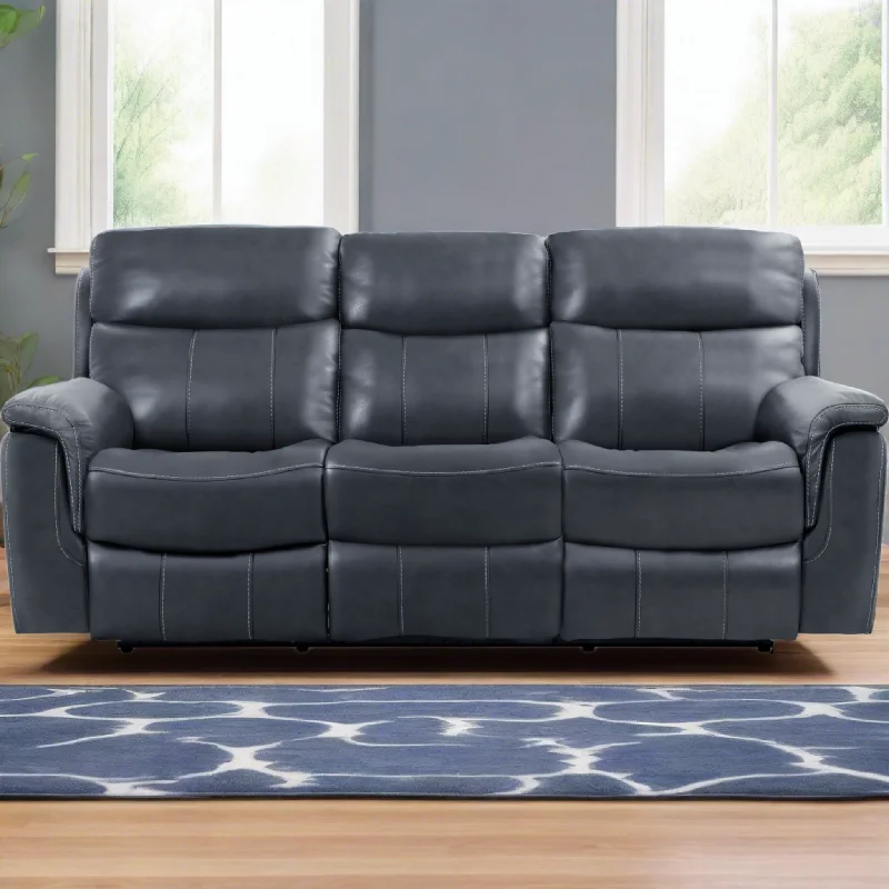 Davis Power Reclining Sofa - Softee Blueberry