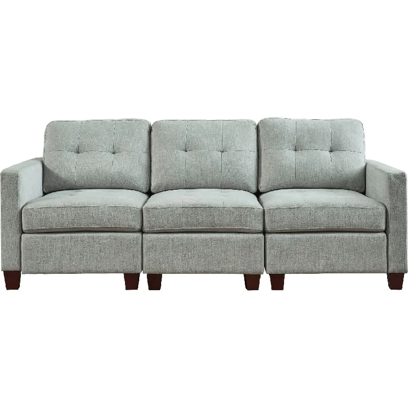 Edlie 3 Piece Sofa - Pewter