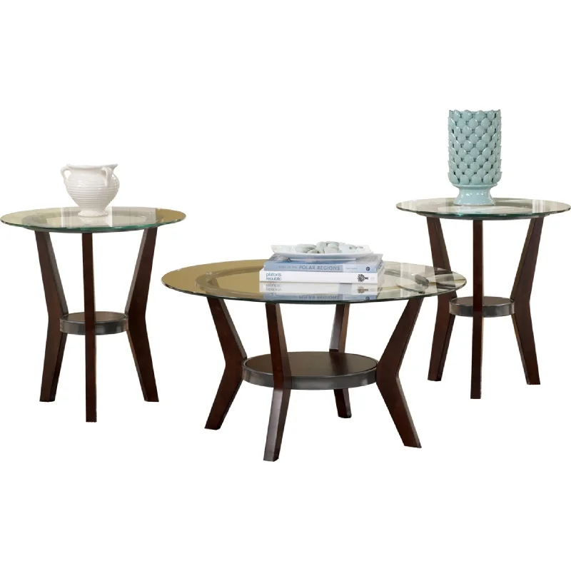 Fantell 3 Pack Tables - Dark Brown