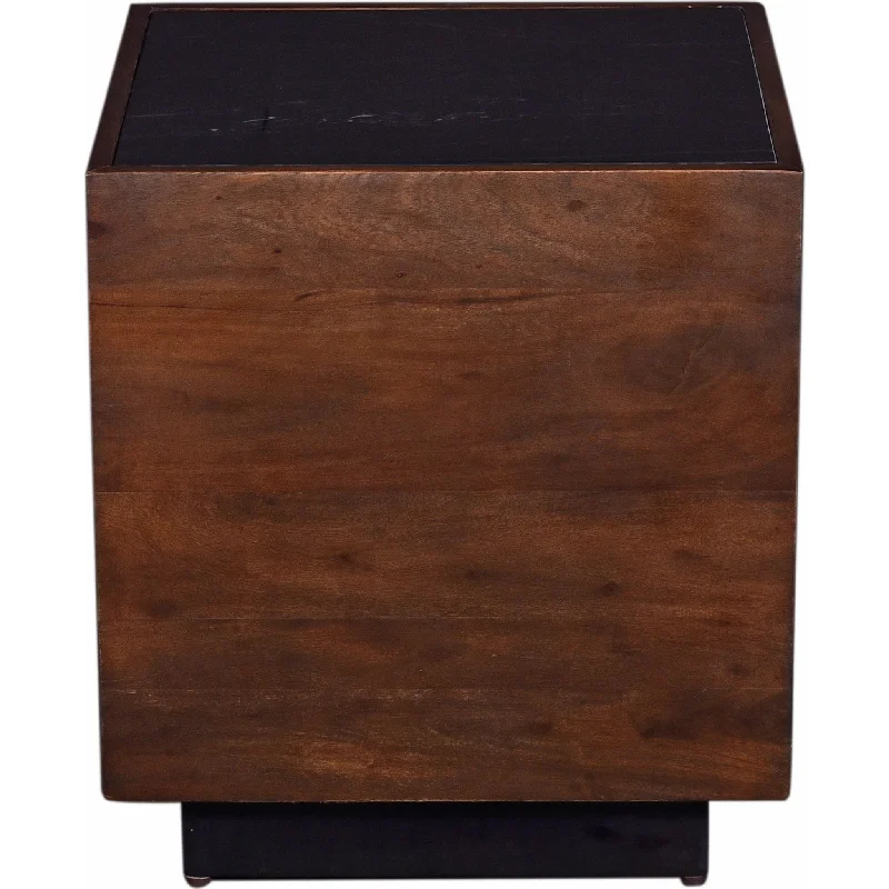 Ishani End Table - Royal Brown/Black Marble