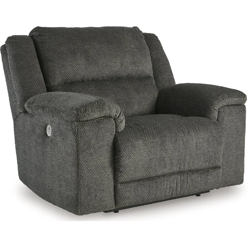 Keensburg Wide Seat Power Recliner - Smoke