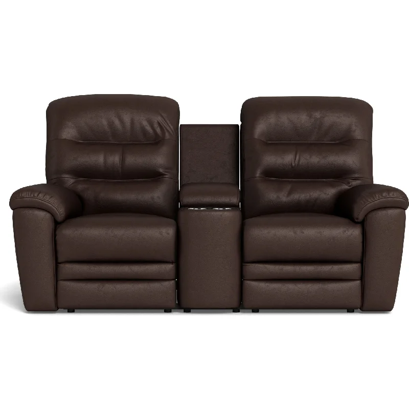 Keiran Power Reclining Loveseat with Power Headrest, Power Lumbar, Console