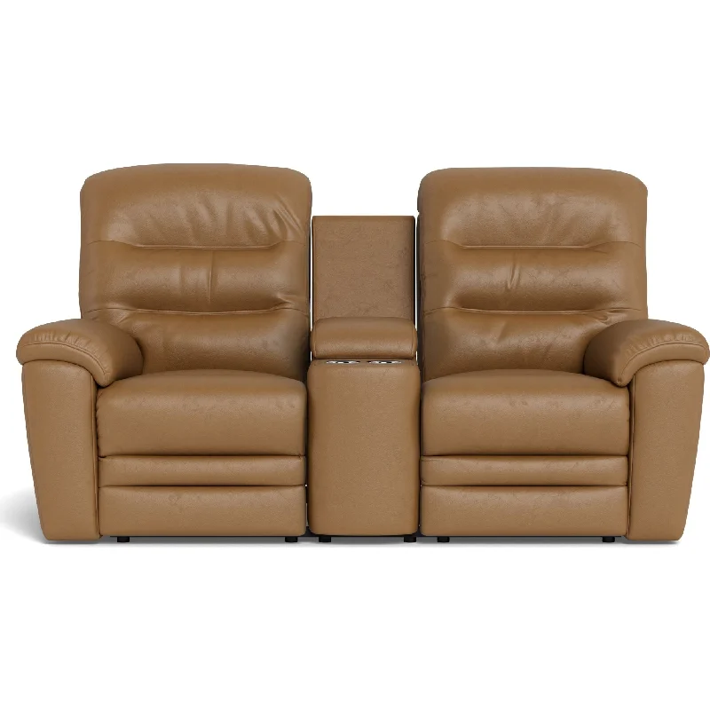 Keiran Power Reclining Loveseat with Power Headrest, Power Lumbar, Console