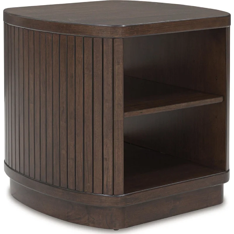 Korestone End Table - Dark Brown