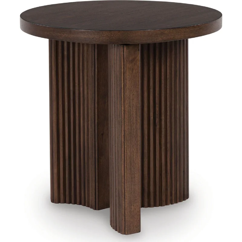 Korestone End Table - Dark Brown