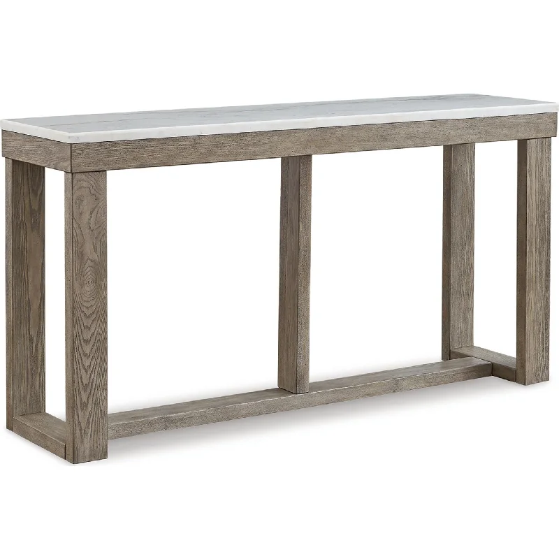 Loyaska Sofa Table - Brown/Ivory