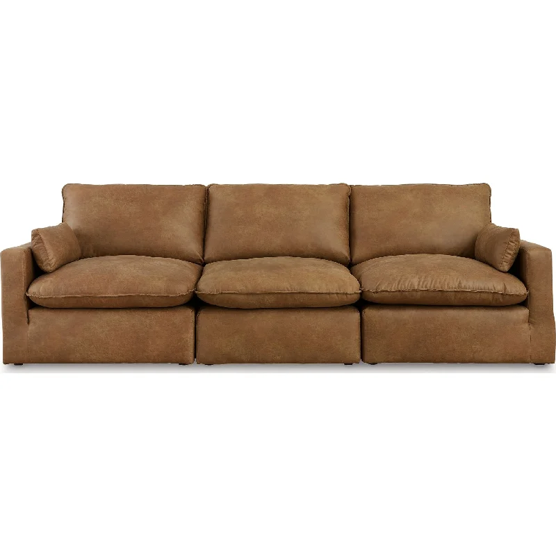 Marlaina 3 Piece Sofa - Caramel