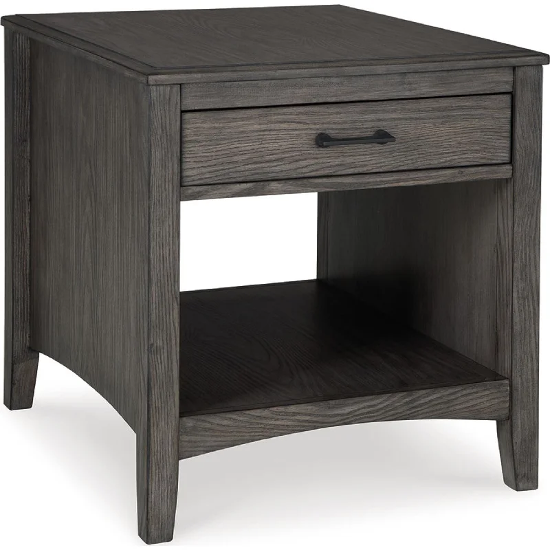 Montillan End Table - Grayish Brown