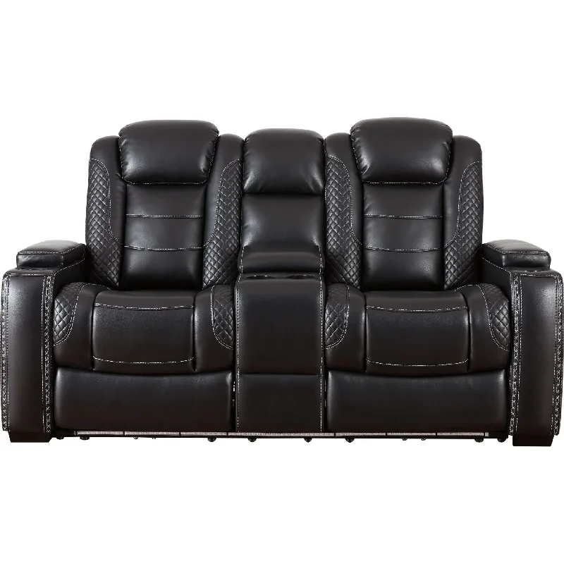 Party Time Power Reclining Loveseat - Midnight