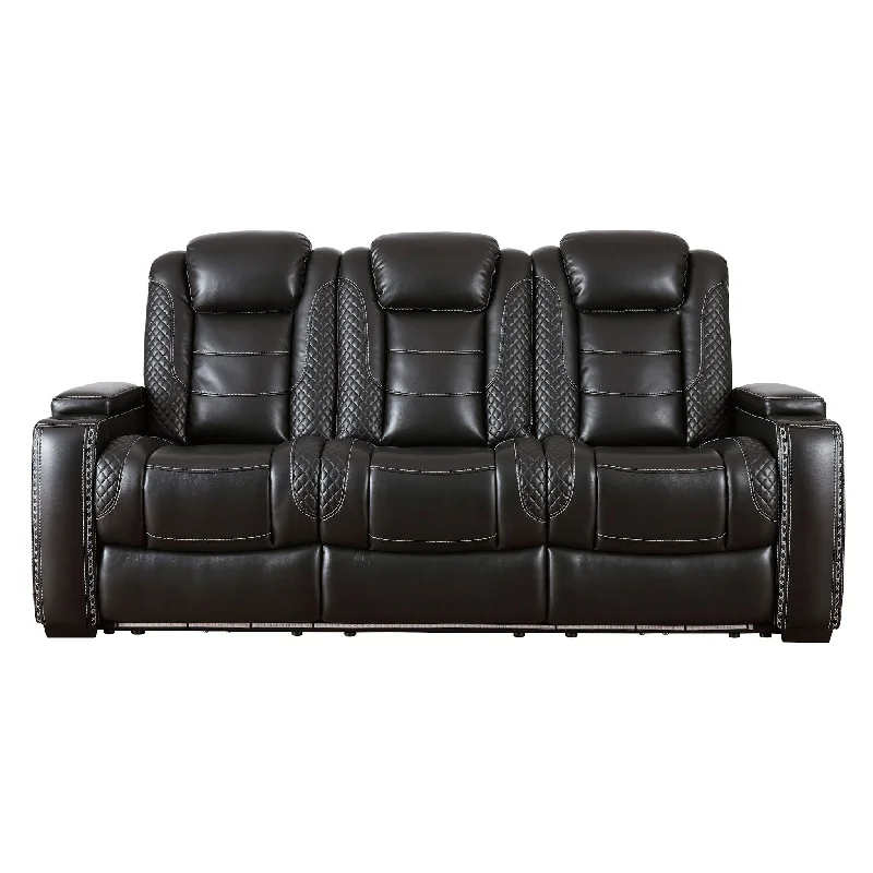 Party Time Power Reclining Sofa with Adjustable Headrest - Midnight