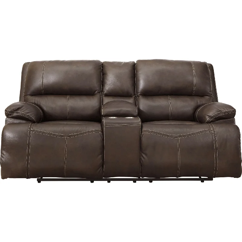 Ricmen Power Reclining Loveseat With Power Headrest - Walnut