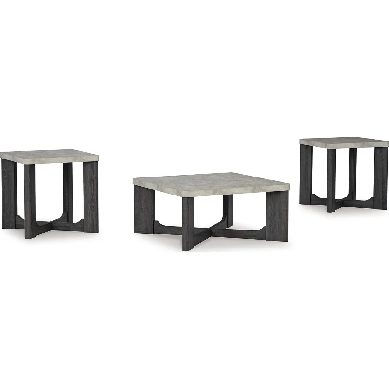 Sharstorm 3 Pack Tables - Two-tone Gray