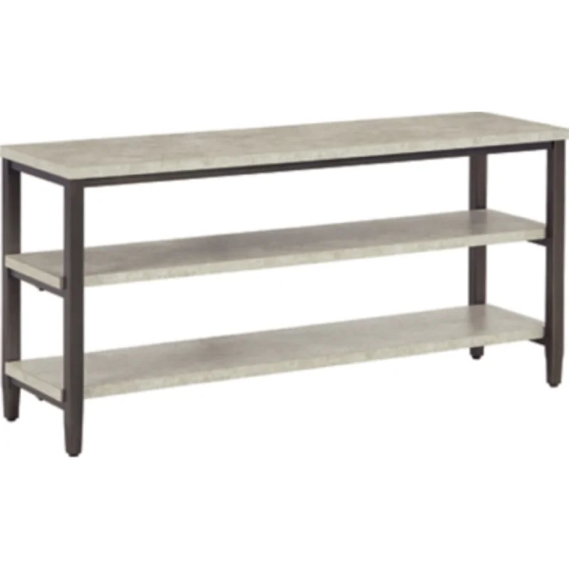 Shybourne Sofa Table - Gray/Aged Bronze