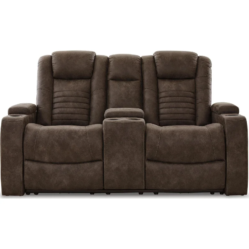 Soundcheck Power Reclining Loveseat w/Console - Earth