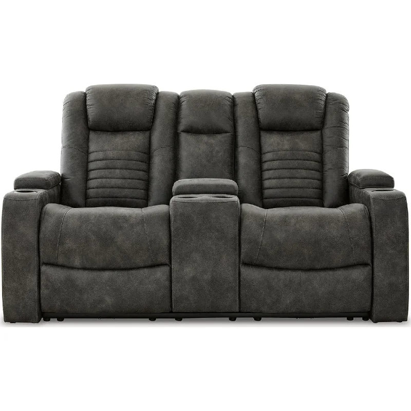 Soundcheck Power Reclining Loveseat w/Console - Storm