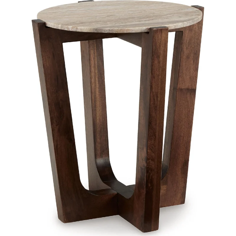 Tanidore End Table - Warm Brown