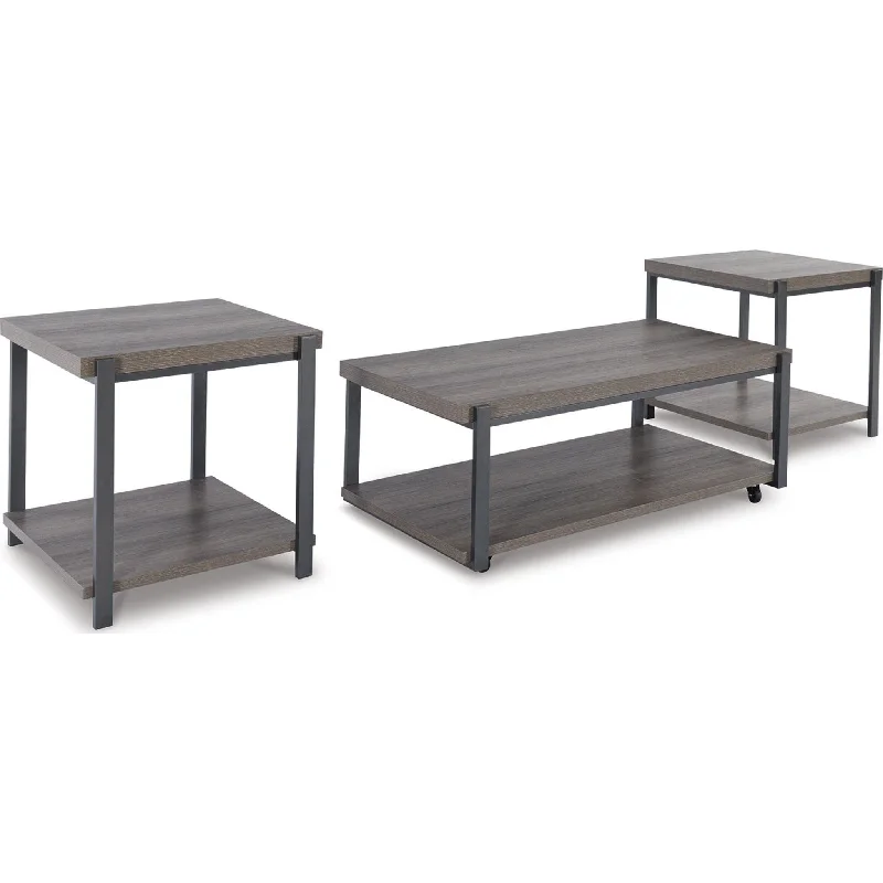 Wilmaden 3 Pack Tables - Gray/Black