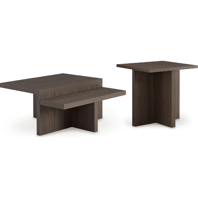 Zendex 2 Pack Tables - Brown