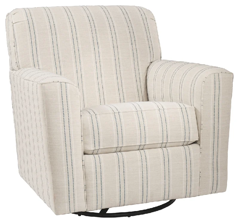 Alandari 9890942 Gray Swivel Glider Accent Chair