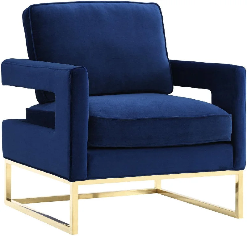 Annabelle Navy Velvet Chair