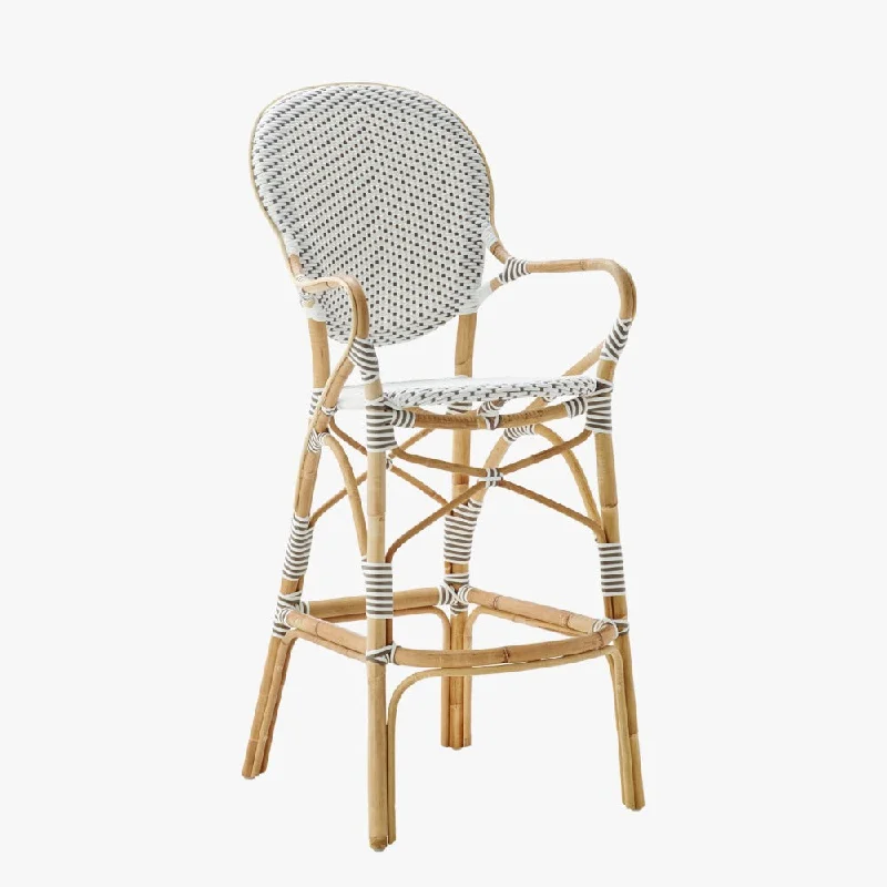 Cappuccino Dot Isabell Rattan Bar Stool