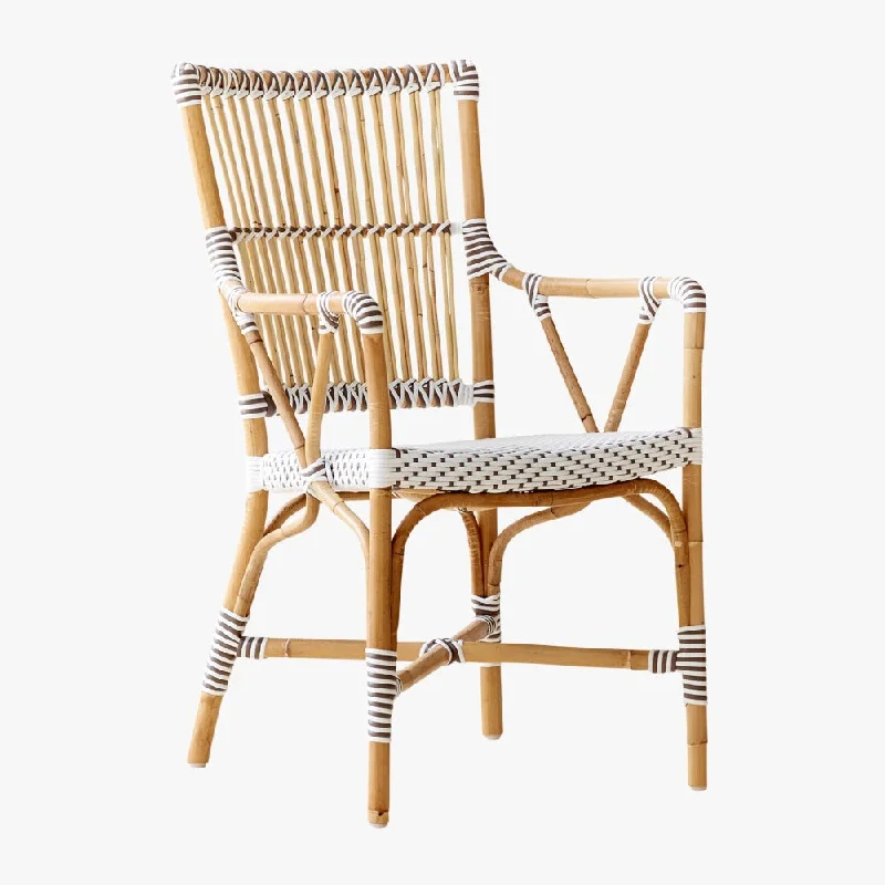 Cappuccino Dot Monique Rattan Arm Chair