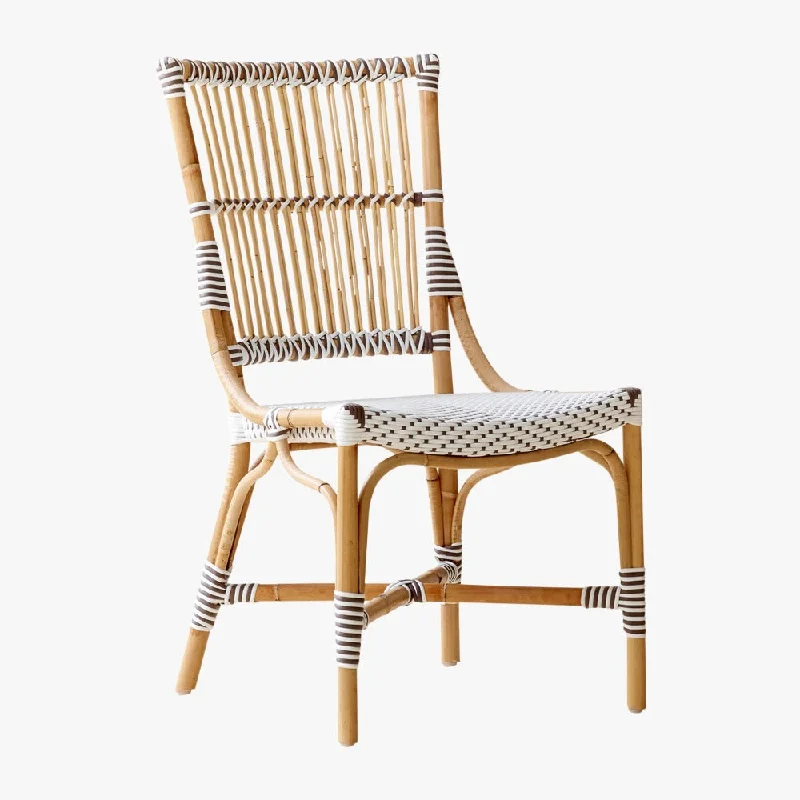 Cappuccino Dot Monique Rattan Side Chair