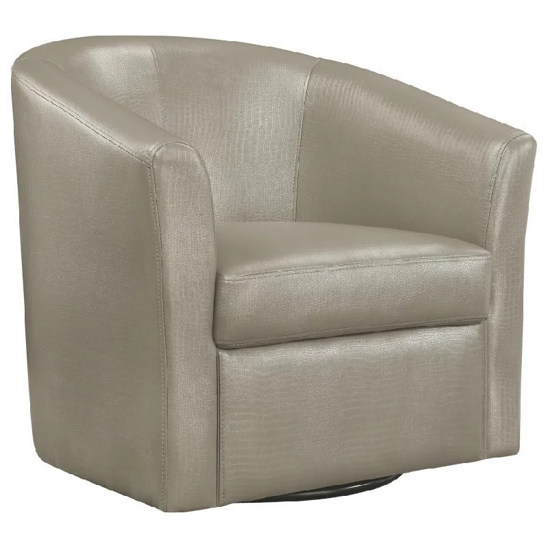 Tatum Arm Accent Swivel Chair Champagne