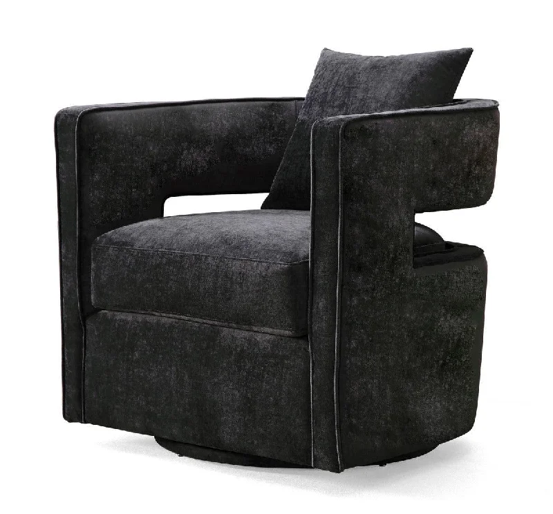 Kendrick Black Swivel Chair