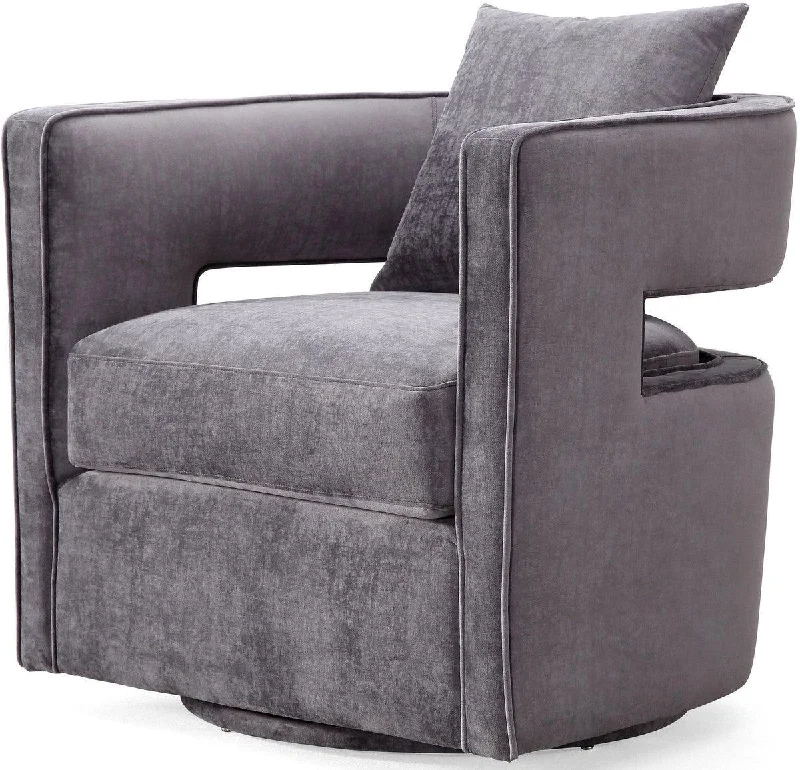 Kendrick Grey Swivel Chair