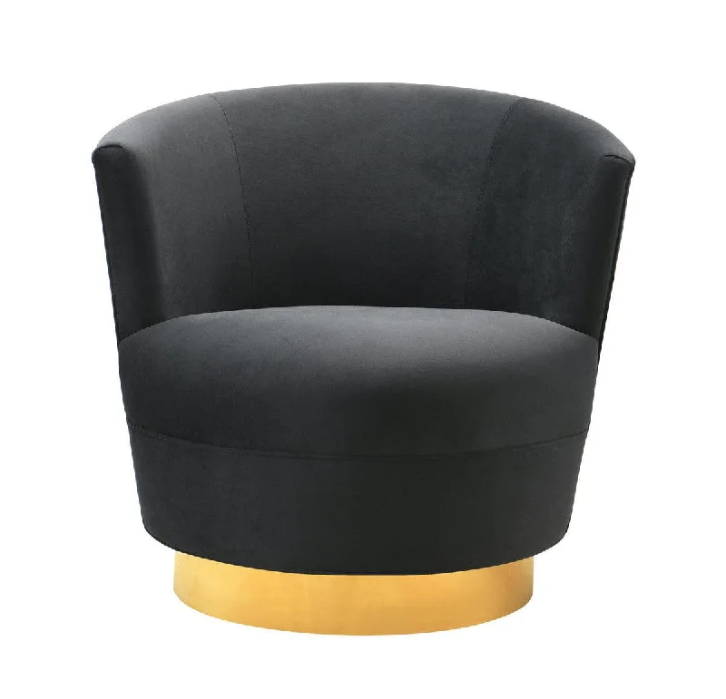 Novak Black Swivel Chair