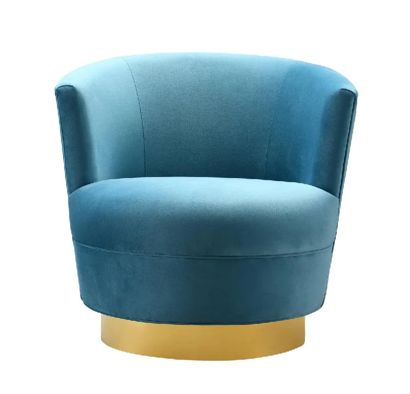 Novak Lake Blue Swivel Chair