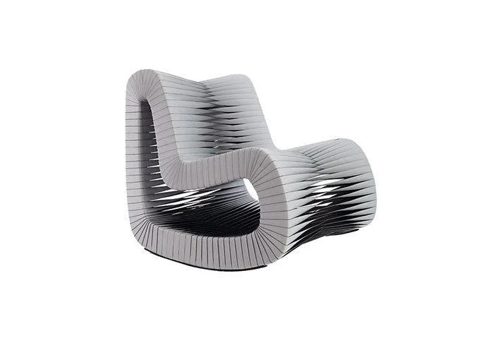 Seat Belt Rocking Chair in Grey/Black