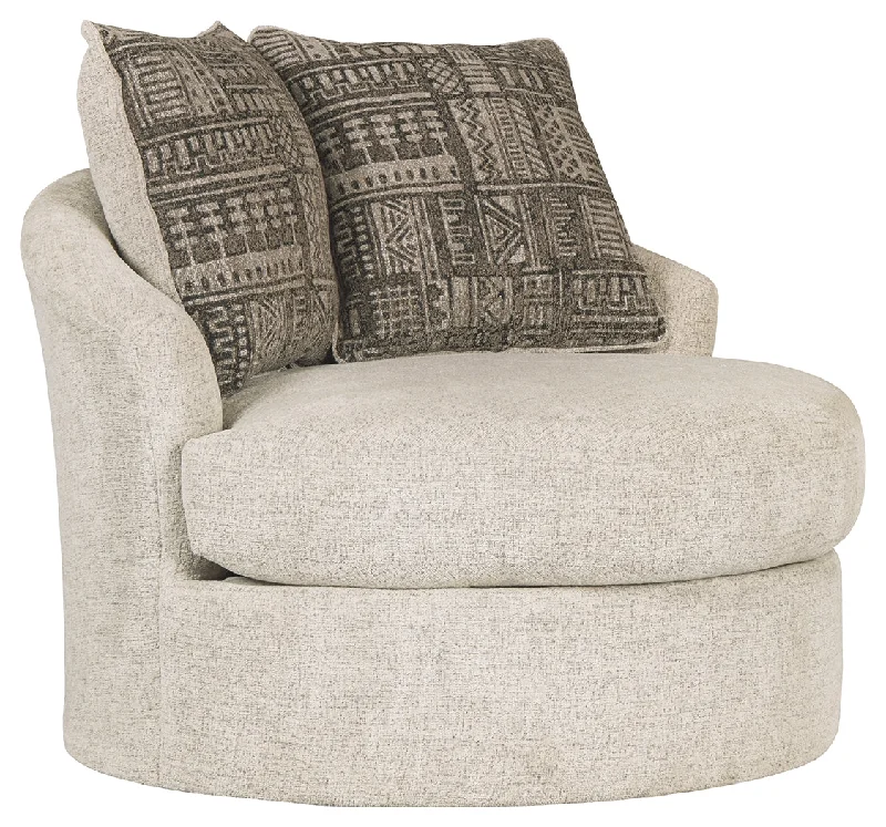 Soletren 9510444 Stone Swivel Accent Chair