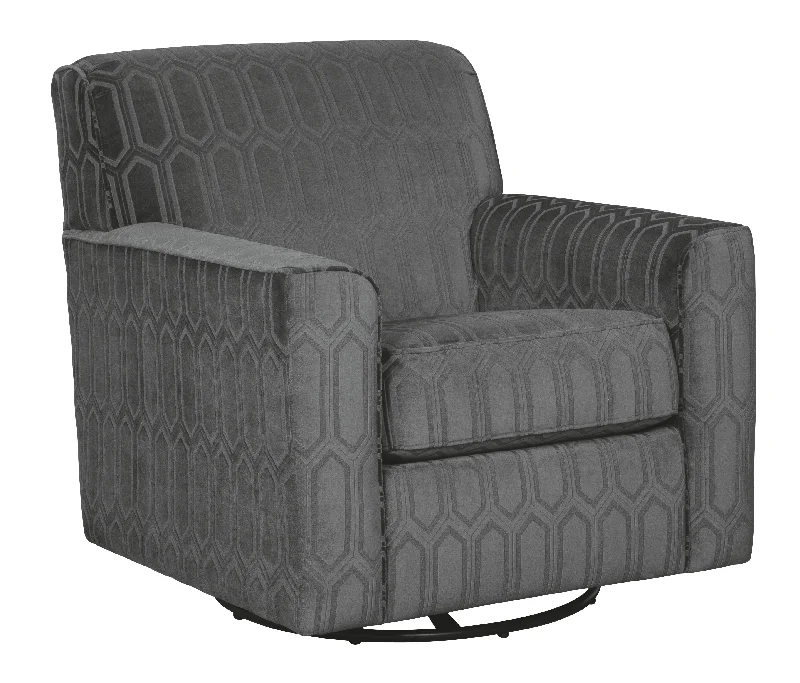 Zarina 9770442 Graphite Swivel Accent Chair