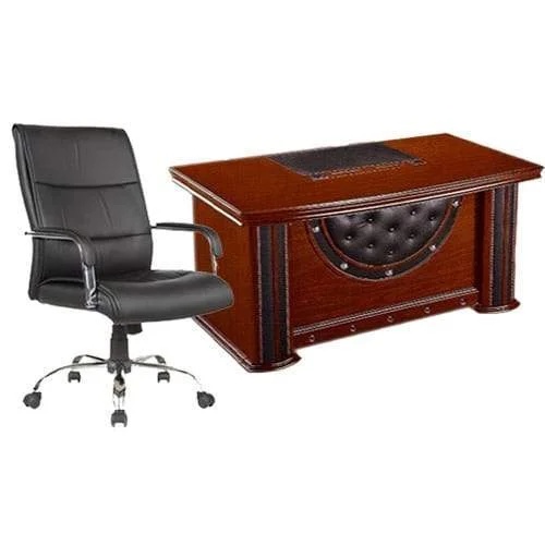 1.4 Meter Executive Table + 107 Leather Chair