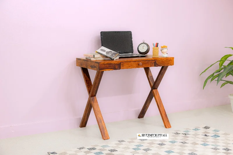 Study Table With One Drawer (Natural Finish) - 7061