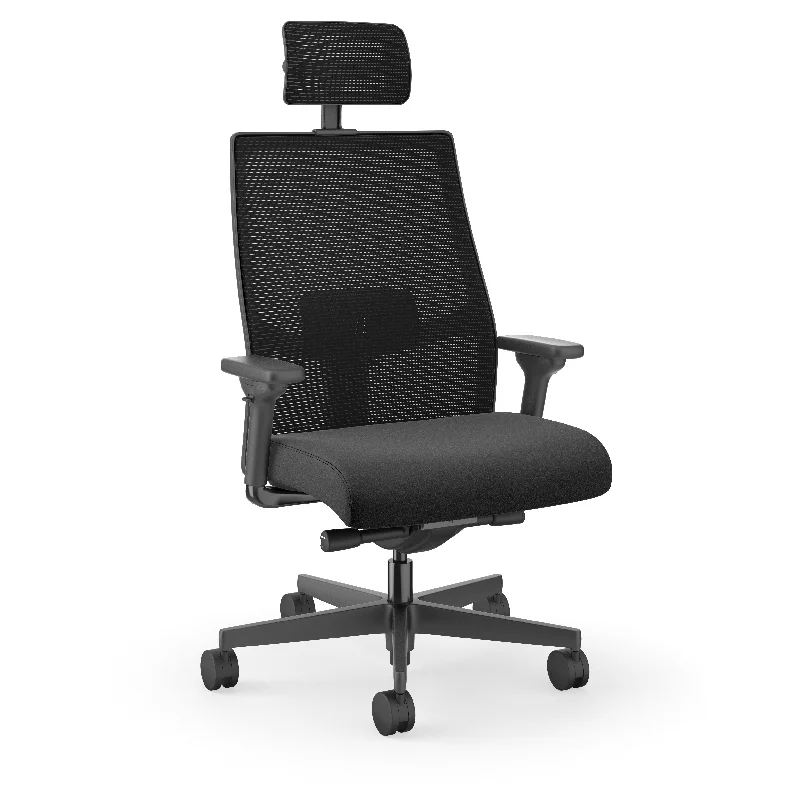 Hon Ignition HIWMBT.Y4.A.IM.CU10.BL.SB.T.HR Big & Tall Mid Back Chair adjustable armss