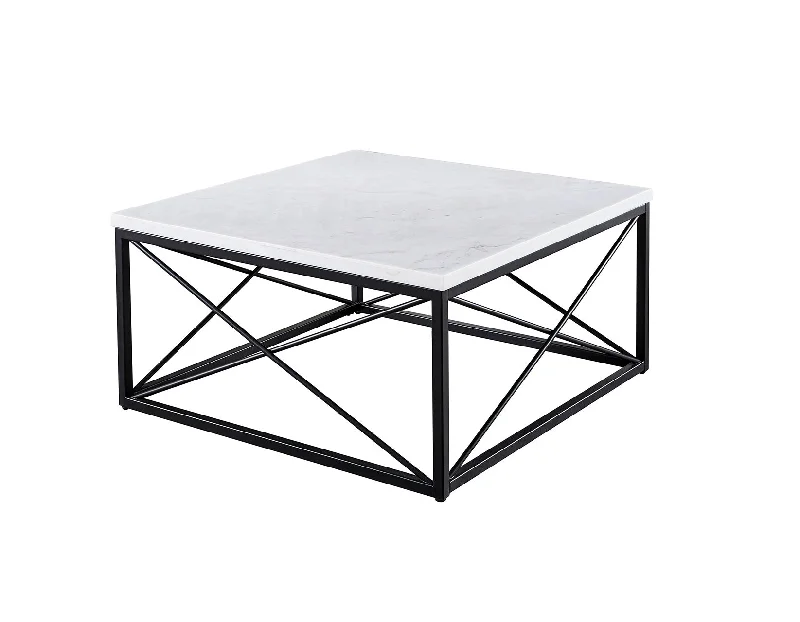 Skyler White Marble Cocktail Table