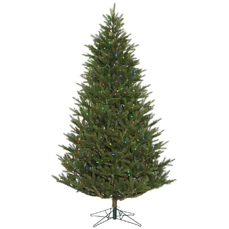 10' x 72" Fresh Fraser Fir Artificial Christmas Tree Multi-colored Dura-Lit LED