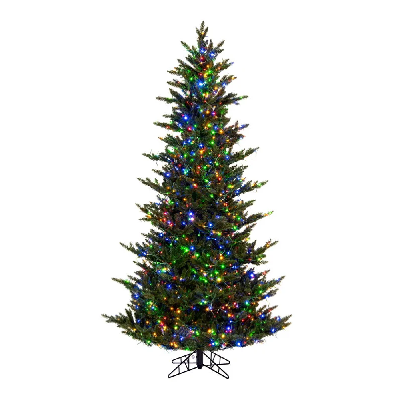 10' x 74" Natural Fraser Fir Artificial Christmas Tree Colored Dura-Lit LED