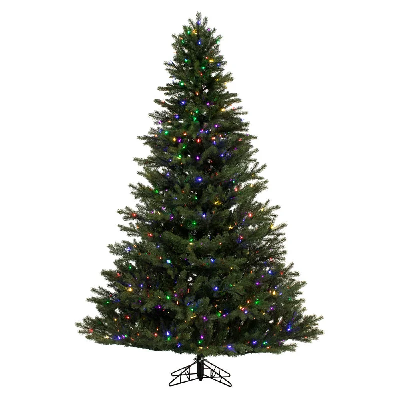 10' x 80" Balsam Spruce Artificial Christmas Tree Multi-colored Dura-Lit LED