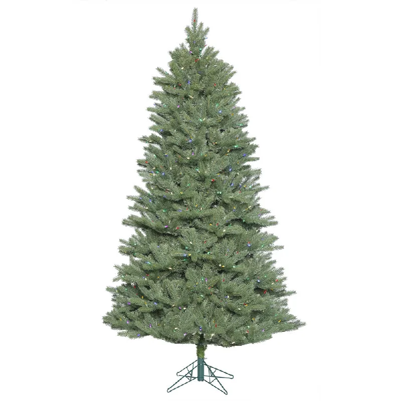 12' Colorado Spruce Slim Artificial Christmas Tree Multi-Colored LED Lights