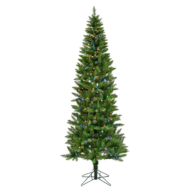 12' x 58" Creswell Pine Artificial Xmas Tree Colored Dura-Lit LED Mini Lights