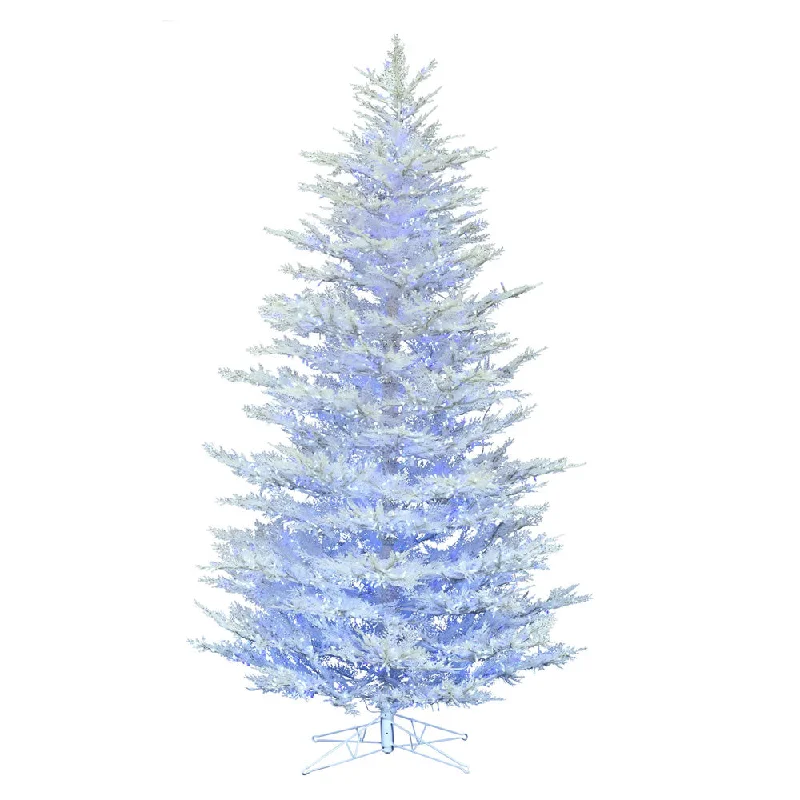 12'x69" Artificial Xmas Tree Low Voltage LED Pure White and Blue Twinkle Light