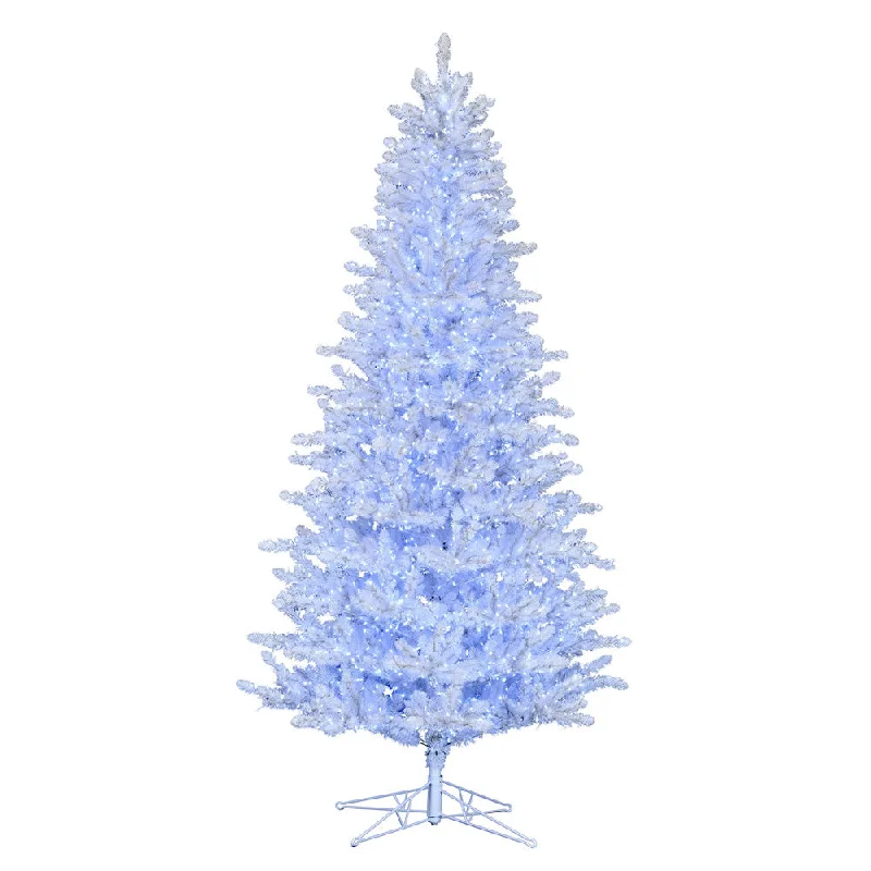 14'x79" Spruce Artificial Xmas Tree Pure White Low Voltage Wide Angle LED