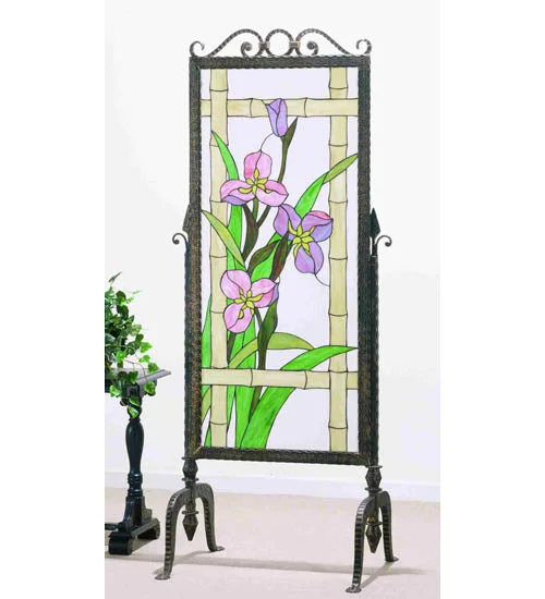 Meyda Lighting 65252 29"W 68"H Meadow-Beauty Glass & Metal Room Divider