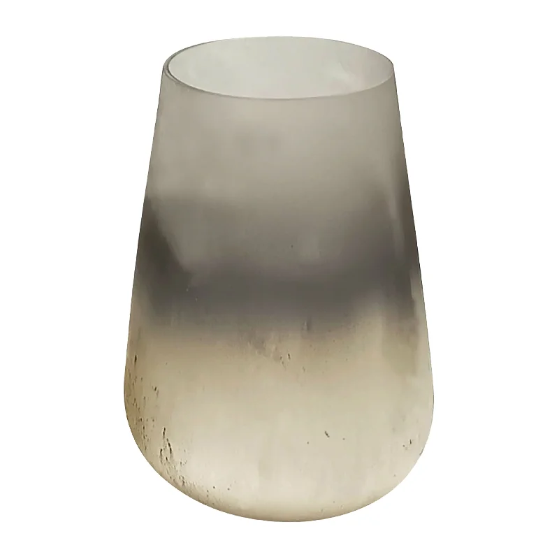 Sagebrook Home 18259-01 Glass, 9" Antiqued Finish Vase, Ivory