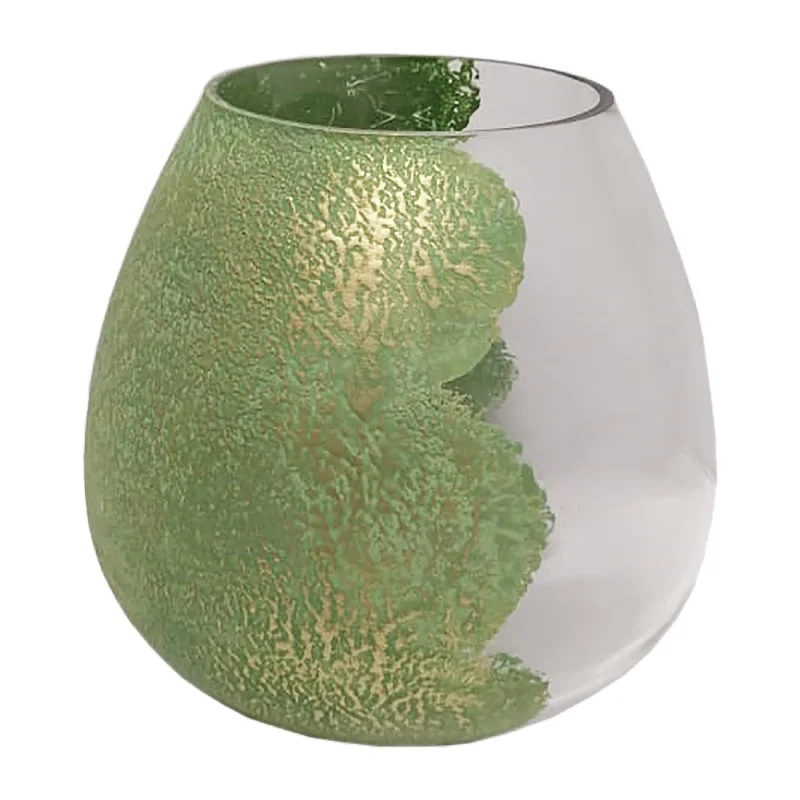 Sagebrook Home 18266-02 Glass, 10" Dipped Vase, Green